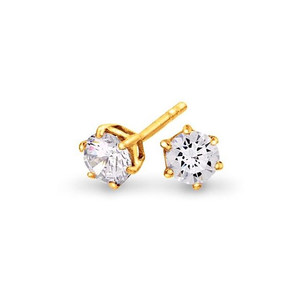 Hovedbilde Gull ørepynt med zirkonia 3mm