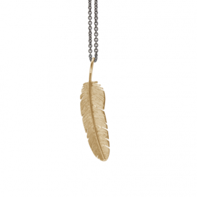 Feather anheng, forgylt medium