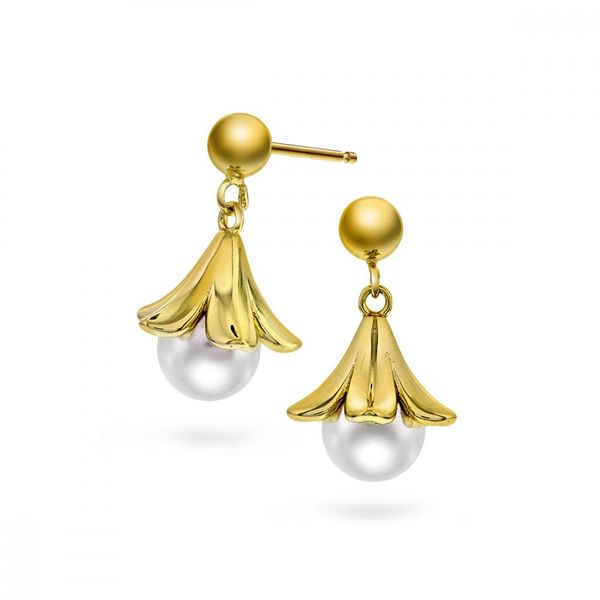 Hovedbilde Ørepynt i forgylt sølv med ...