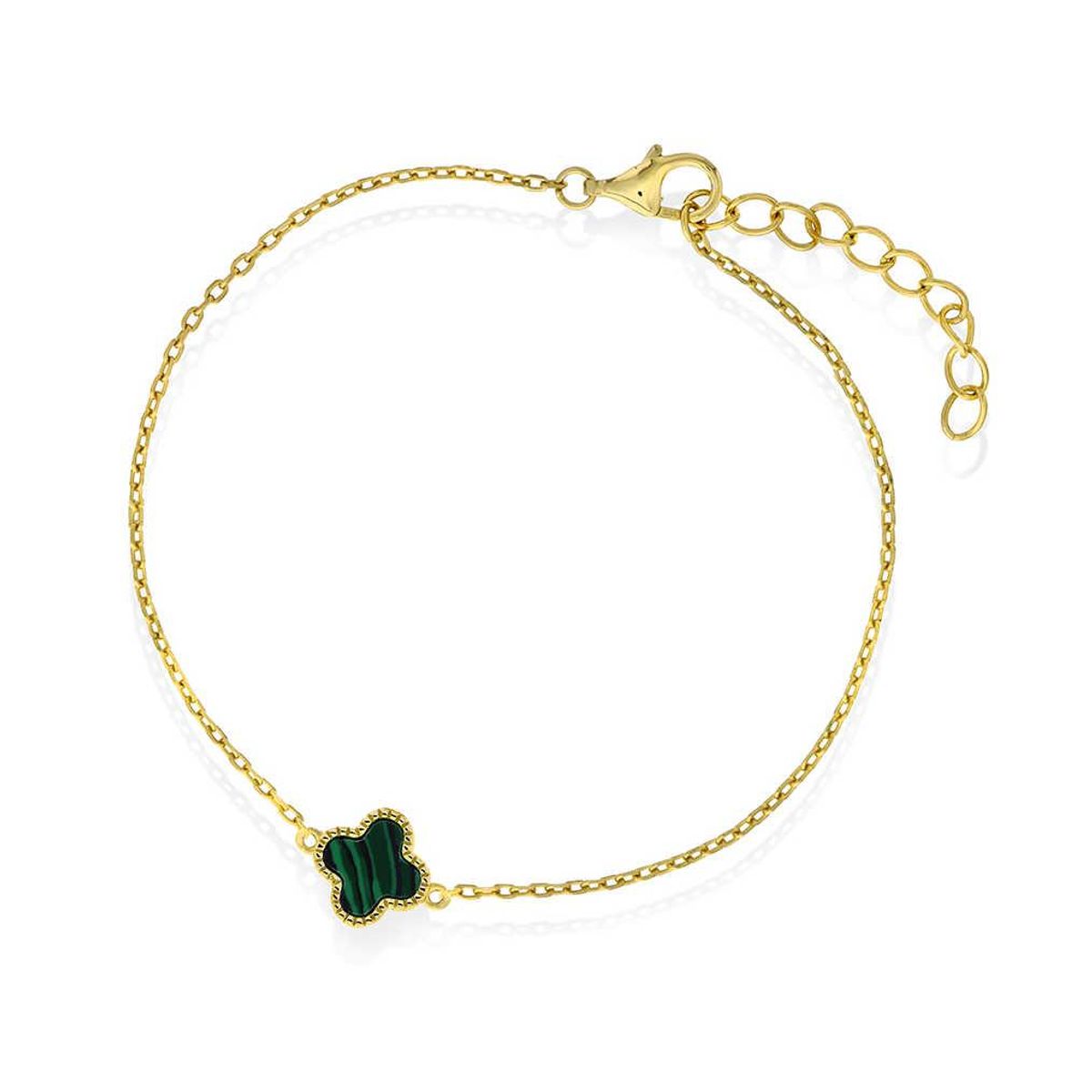 Kløverarmbånd grønn