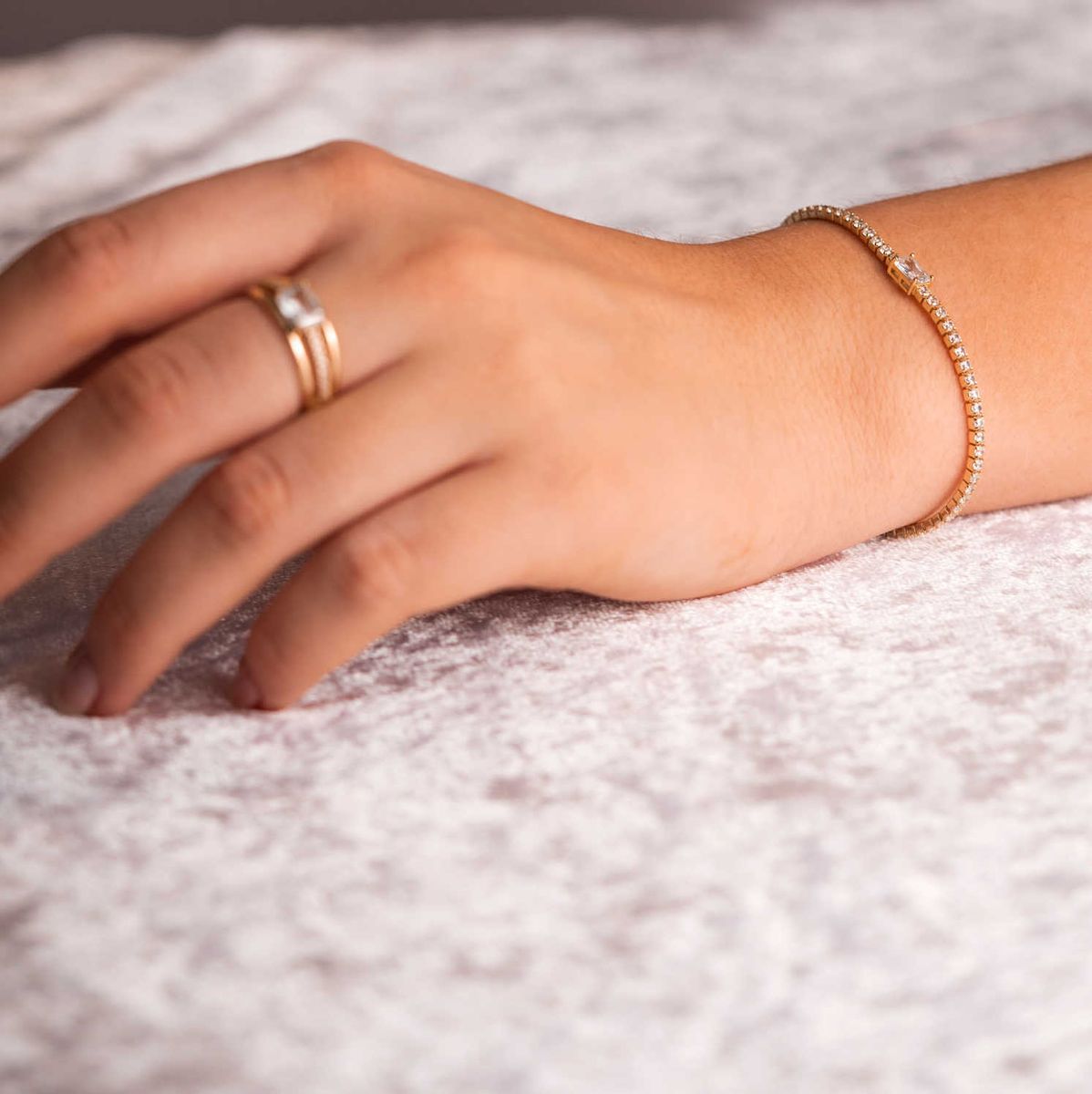 Roma armbånd i forgylt sølv