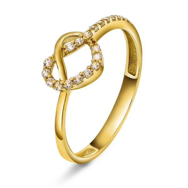 Hovedbilde Ring i gull med zirkonia