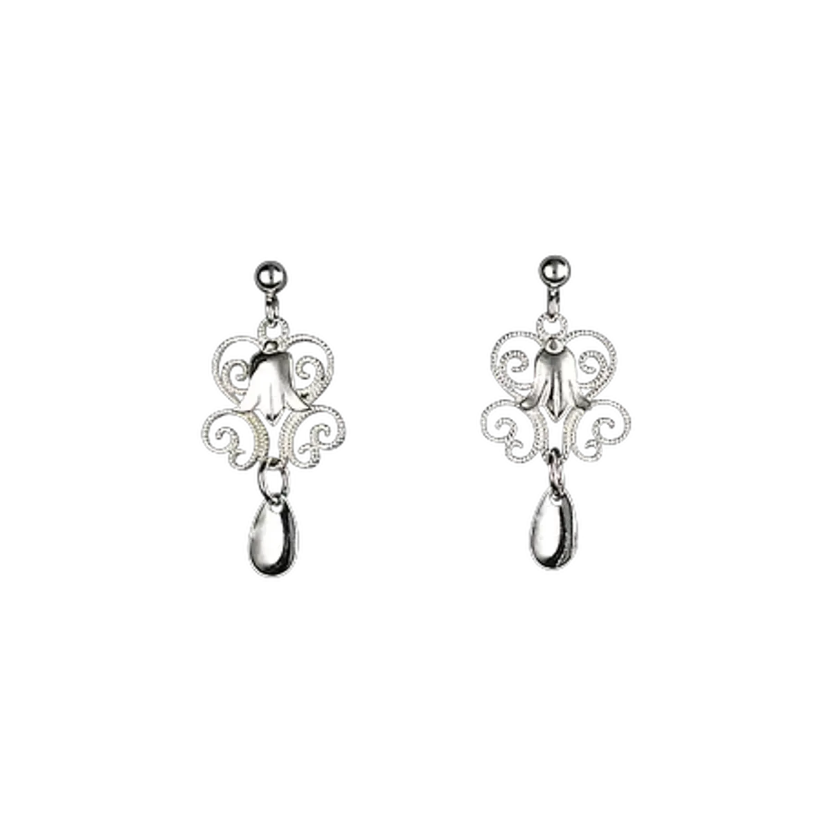 Ørepynt Lofoten kort, hvit