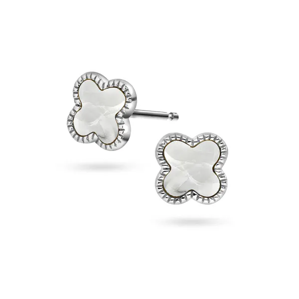 Hovedbilde Kløverørepynt i sølv med  ...