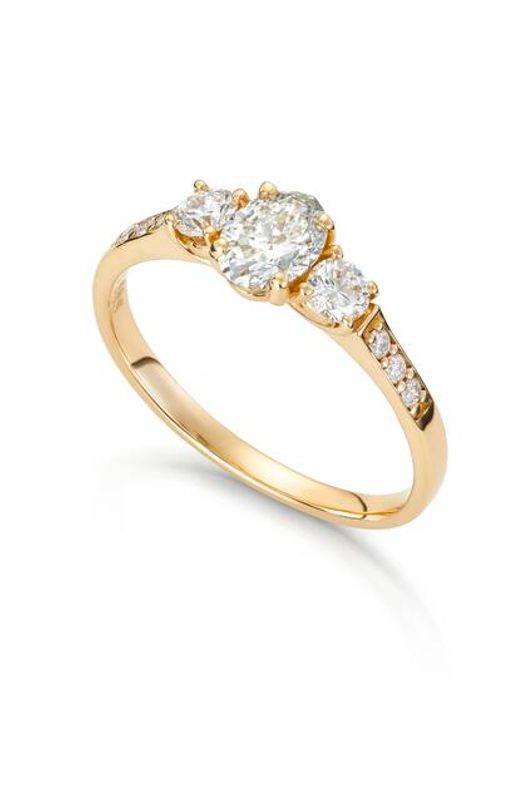 Roma gullring med LAB 0.87ct
