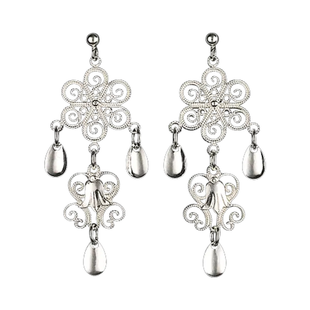 Ørepynt Loften lang, hvit