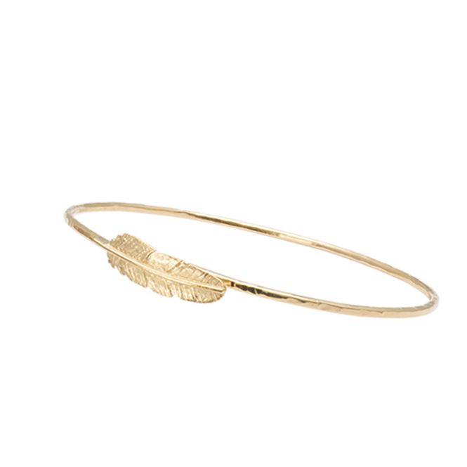 Hovedbilde Feather armring, forgylt