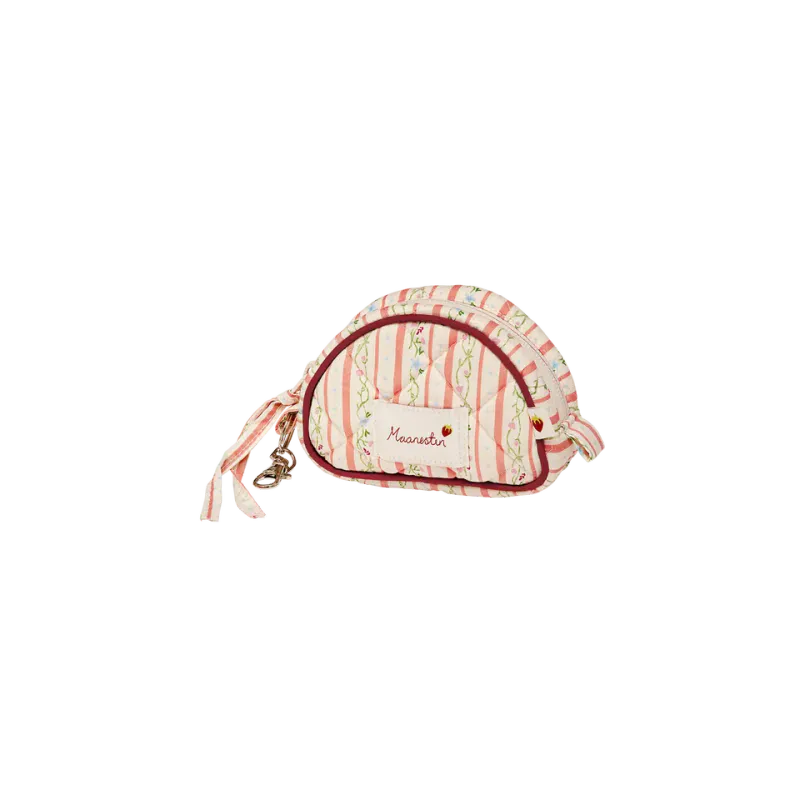 Rui Nøkkelring Veske Summer Stripes Peach, Maanesten