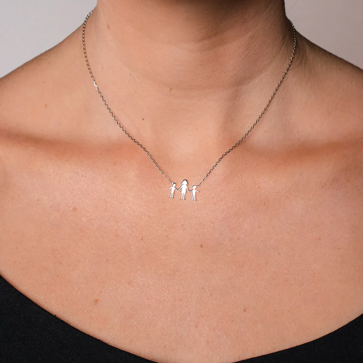 Familie smykke i sølv mor og to gutter