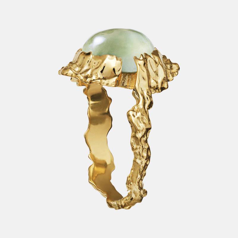 Gudinne ring (Prehnit) Maanesten