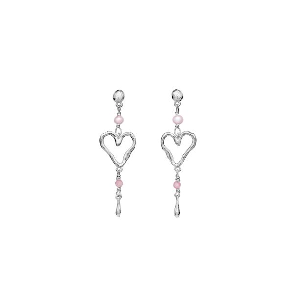 Hovedbilde Sabi ørepynt sølv, Maanesten