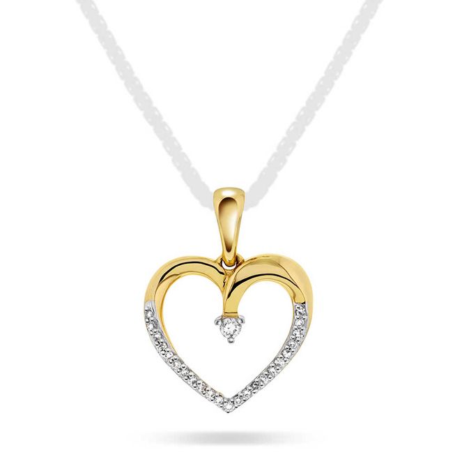 Hovedbilde Anheng i gull med diamanter ...