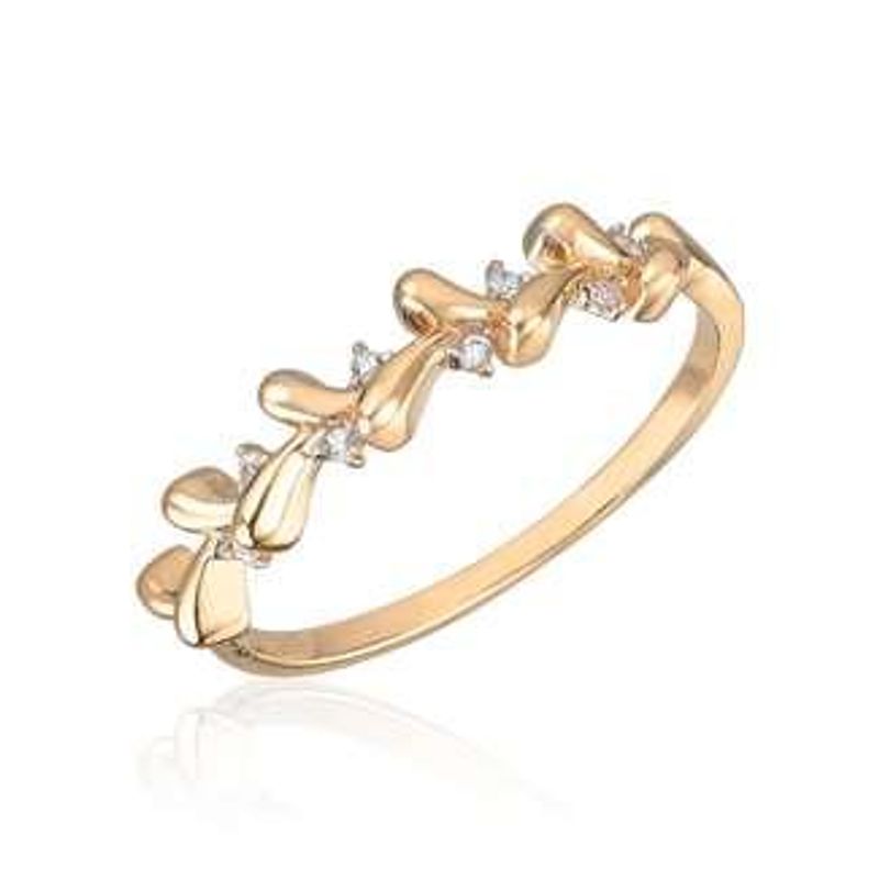 Gull ring med cz