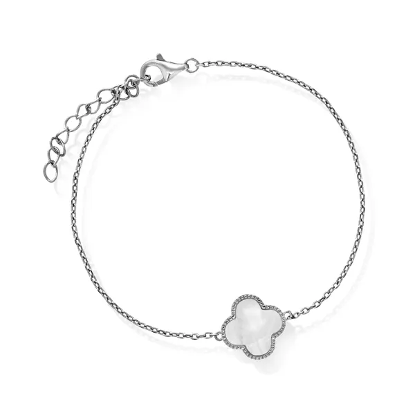 Hovedbilde Kløver armbånd i sølv med ...